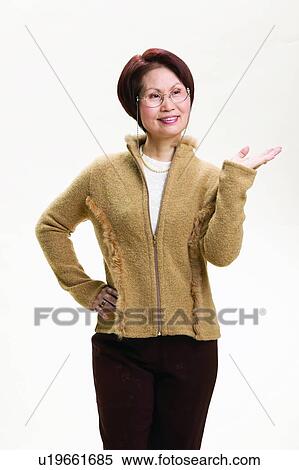 Stock Photography - Brown Hair, Close-Up, Casual Clothing, Cardigan, Asian Ethnicity. Fotosearch