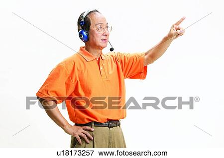 Stock Photo - Casual Clothing, Eyeglasses, Close-Up, Asian Ethnicity. Fotosearch