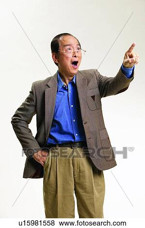 Stock Photo - Gesturing, One Person, One Mature Man Only, Mature Adult, Excitement. Fotosearch