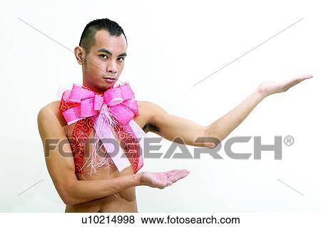 Stock Photo - Young Adult, Bow, Confidence, Semi-Dress, Portrait. Fotosearch