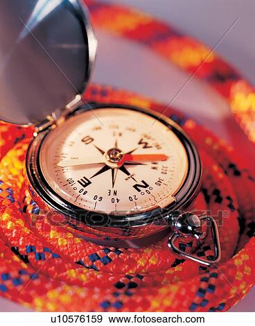 Stock Photo - close-up, compass, accurate. Fotosearch