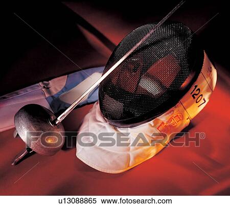 Stock Photography - safety, sports gear, competition, fencing foil. Fotosearch