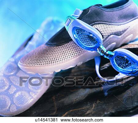 Stock Image - close up, diving mask, sporting good. Fotosearch