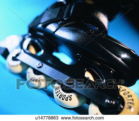 Stock Image - sporting good, close up, inline skates. Fotosearch