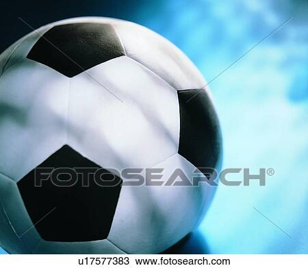Stock Image - sporting good, close up, soccer ball. Fotosearch