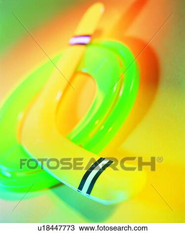 Stock Image - sporting good, frisbee, close up, boomerang. Fotosearch