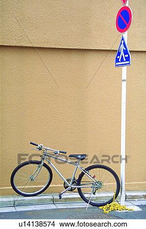 foreign, sign, yellow, chain, scenery, bike View Large Photo Image Picture - foreign, sign, yellow, chain, scenery, bike. Fotosearch