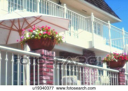 Stock Photo - scenery, foreign, building, house, sky, sunny. Fotosearch
