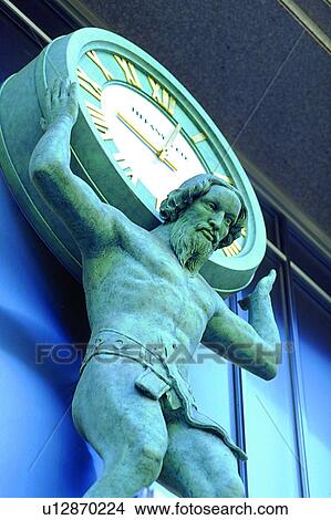 Picture - scenery, foreign, statue, male, carry. Fotosearch