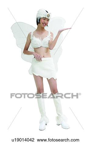 Stock Image - Chinese Ethnicity, Angel, Child, Asian Ethnicity, Artificial Wing, 12-13 Years. Fotosearch