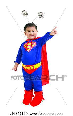 Stock Photo - Chinese Ethnicity, Asian Ethnicity, Child, Cape, Black Hair, 2-3 Years. Fotosearch