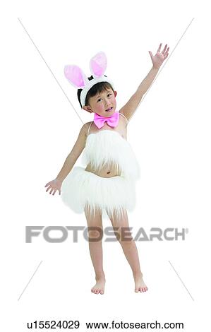 Halloween, One Person, Rabbit, Cute, Looking At Camera, Playful View Large Photo Image Stock Photo - Halloween, One Person, Rabbit, Cute, Looking At Camera, Playful. Fotosearch