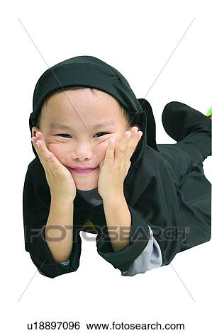 Stock Photograph - One Child Only, Asian Ethnicity, Looking At Camera, Happiness, Imagination, 4-5 Years. Fotosearch
