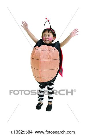 Picture - One Person, Black Hair, Antenna, One Child Only, Smiling, Standing. Fotosearch