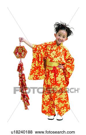 Smiling, Holding, 6-7 Years, Kimono, Looking At Camera View Large Photo Image Stock Photo - Smiling, Holding, 6-7 Years, Kimono, Looking At Camera. Fotosearch