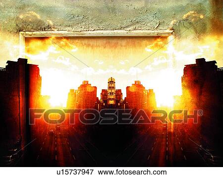 Bright, Building, Building Exterior, Building Structure, Concrete View Large Photo Image Stock Photo - Bright, Building, Building Exterior, Building Structure, Concrete. Fotosearch