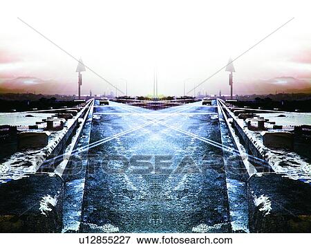 Stock Photo - Illusion, Day, Wall, Horizon, Cloud, Symmetry Concepts. Fotosearch