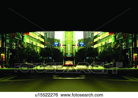Stock Photograph - Urban Scene, Street, Bridge, Day. Fotosearch