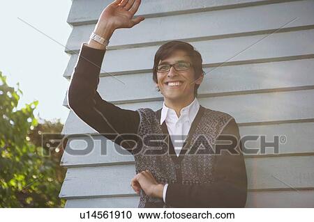 Stock Image - Young Man in tweed jacket.. Fotosearch