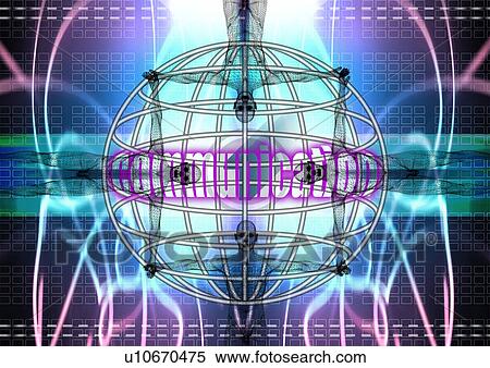 Stock Photography - Human form superimposed on a background of squares. Fotosearch