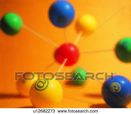 Stock Image - , balls, connect, line, sign. Fotosearch