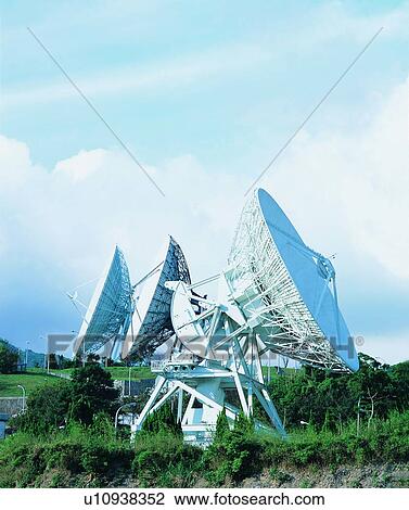 Satellite Dish, Installed, Hill, Round, Communication View Large Photo Image Stock Image - Satellite Dish, Installed, Hill, Round, Communication. Fotosearch