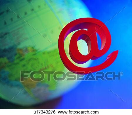Stock Photograph - shadow, internet, 3D, light, globe. Fotosearch