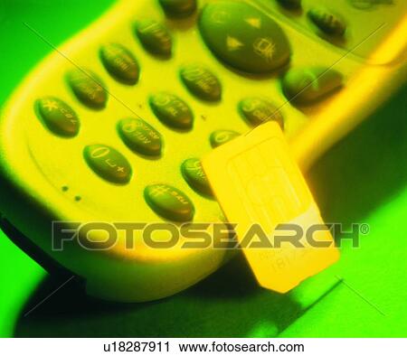 Stock Image - wireless, shadow, cell phone, light, mobile phone, keystroke. Fotosearch