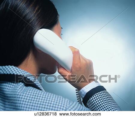 woman, talking, telephone, wire, hand, hair View Large Photo Image Stock Photo - woman, talking, telephone, wire, hand, hair. Fotosearch