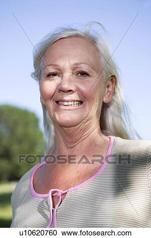 Stock Image - Mature woman portrait. Fotosearch