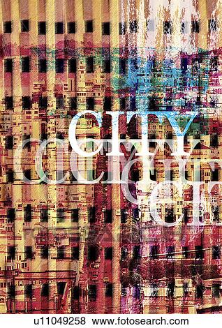 Stock Photo - Close-up of text superimposed on a striped pattern. Fotosearch