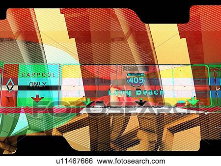 Stock Photograph - Internet button superimposed on an image of flyovers. Fotosearch