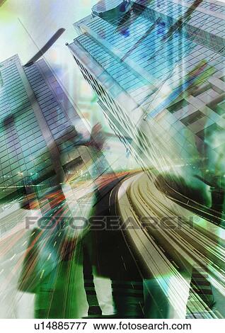 Low angle view of buildings superimposed on a grey background View Large Photo Image Stock Photo - Low angle view of buildings superimposed on a grey background. Fotosearch