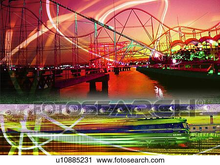 Rivets superimposed on the image of a roller coaster View Large Photo Image Stock Image - Rivets superimposed on the image of a roller coaster. Fotosearch