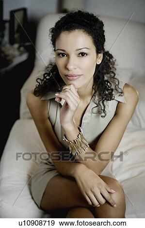 Stock Photo - Portrait of woman.. Fotosearch
