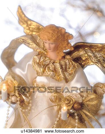 Stock Image - gifts, christmas decoration, ornamental, event, yule, symbolic, golden. Fotosearch
