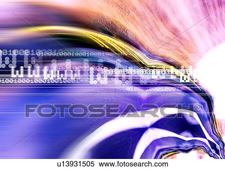 Stock Photography - Close-up of colored bands superimposed on a white background. Fotosearch