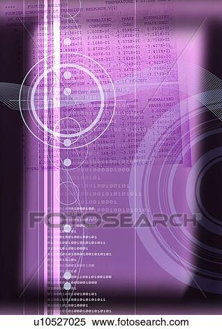 Stock Photography - Close-up of concentric circles superimposed on a purple background. Fotosearch