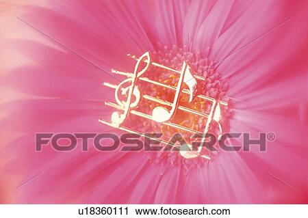 Stock Image - Accessory of G clef and eighth note. Fotosearch