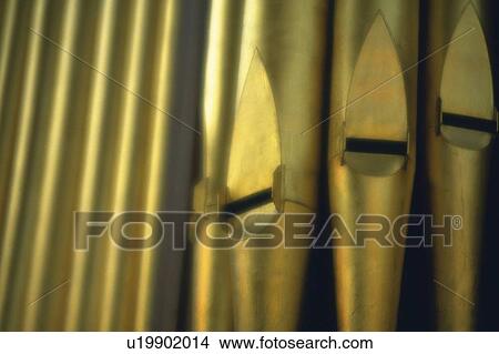 Picture - Pipe organ, close up. Fotosearch