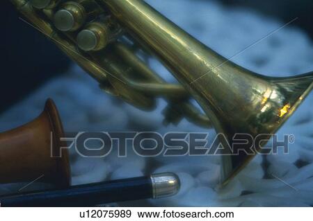 Stock Photo - Trumpet, close up. Fotosearch