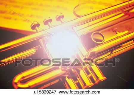 Stock Photo - Trumpet, close up. Fotosearch