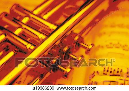 Stock Photo - Trumpet, close up. Fotosearch