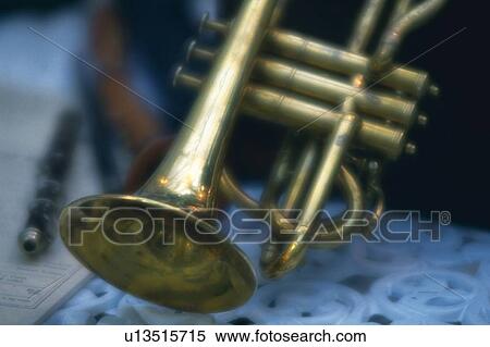 Trumpet, close up View Large Photo Image Stock Photography - Trumpet, close up. Fotosearch