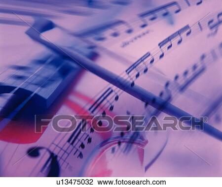 Violin' bow and score View Large Photo Image Stock Image - Violin' bow and score. Fotosearch