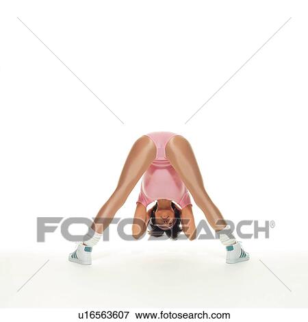 A woman in Leotard exercising, Rear View, Copy Space View Large Photo Image Stock Photo - A woman in Leotard exercising, Rear View, Copy Space. Fotosearch