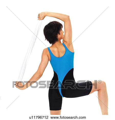 A woman in Leotard exercising, Rear View View Large Photo Image Stock Image - A woman in Leotard exercising, Rear View. Fotosearch