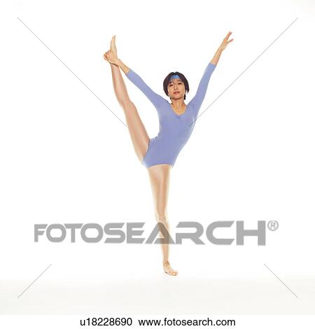 A woman in Leotard standing on foot, Front View, Copy Space View Large Photo Image Stock Image - A woman in Leotard standing on foot, Front View, Copy Space. Fotosearch