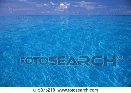 Clear Ocean water Under the Blue Sky, High Angle View, Bahamas, North America View Large Photo Image Stock Photo - Clear Ocean water Under the Blue Sky, High Angle View, Bahamas, North America. Fotosearch