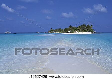 Stock Photography -  The Republic of Maldives In the Middle of the Ocean With Light Blue Water, Maldives, Micronesia. Fotosearch